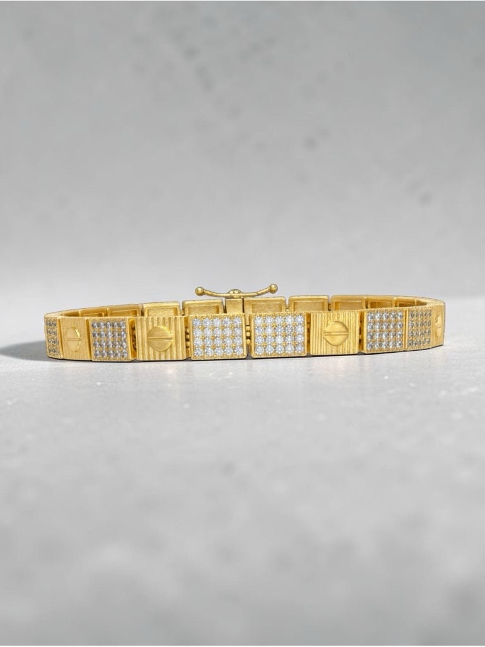 Gold Square Link Bracelet